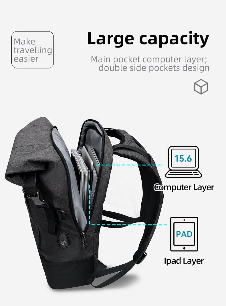 Rebolet | Multifunktionaler Rucksack für draußen mit USB-Anschluss