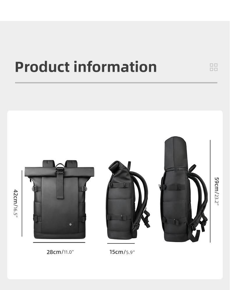 Rebolet | Erweiterbarer Outdoor-Rucksack mit großem Volumen & Laptopfach