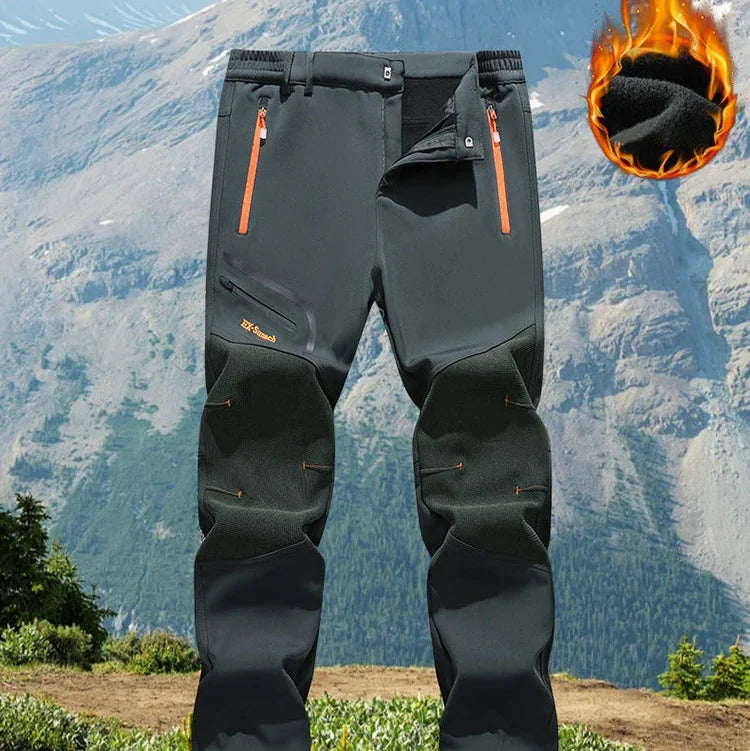 Herren Softshell Wanderhose wasserdicht, warm, winddicht, L–6XL Outdoor
