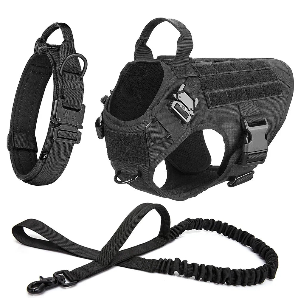 Robustes Tactical No-Pull Hundegeschirr-Set