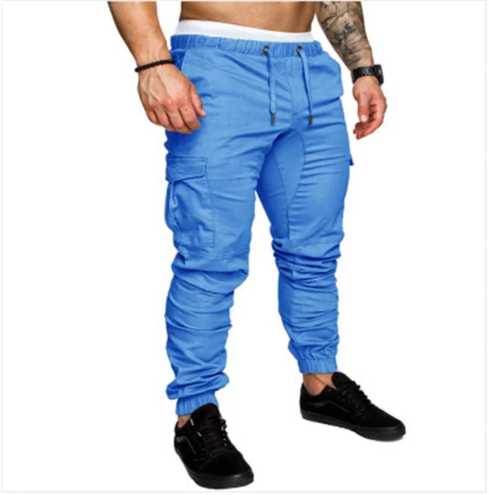 Herren Cargo-Hose leger – Mehrtaschen-Gewebehose