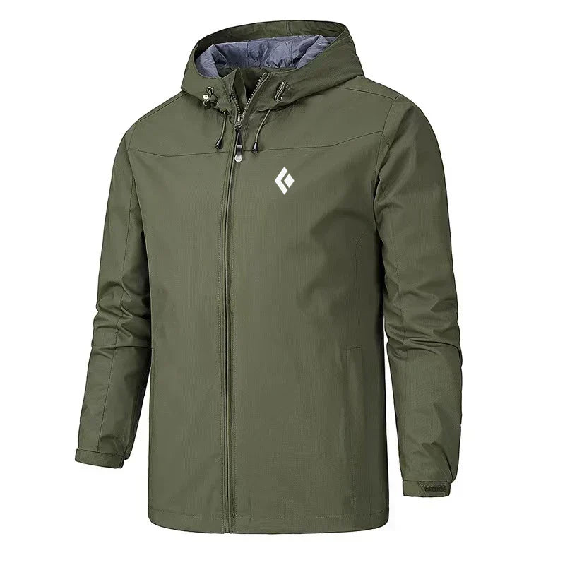 Herren wasserdichte, winddichte Regenjacke mit Kapuze