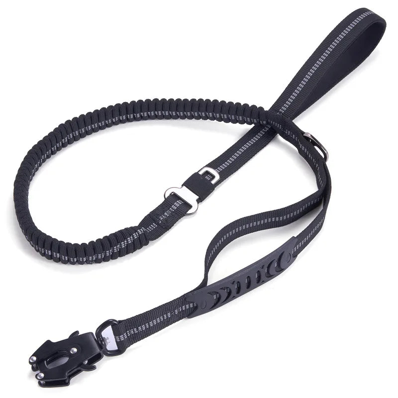 Robuste Tactical Bungee-Hundeleine mit 2 Griffen
