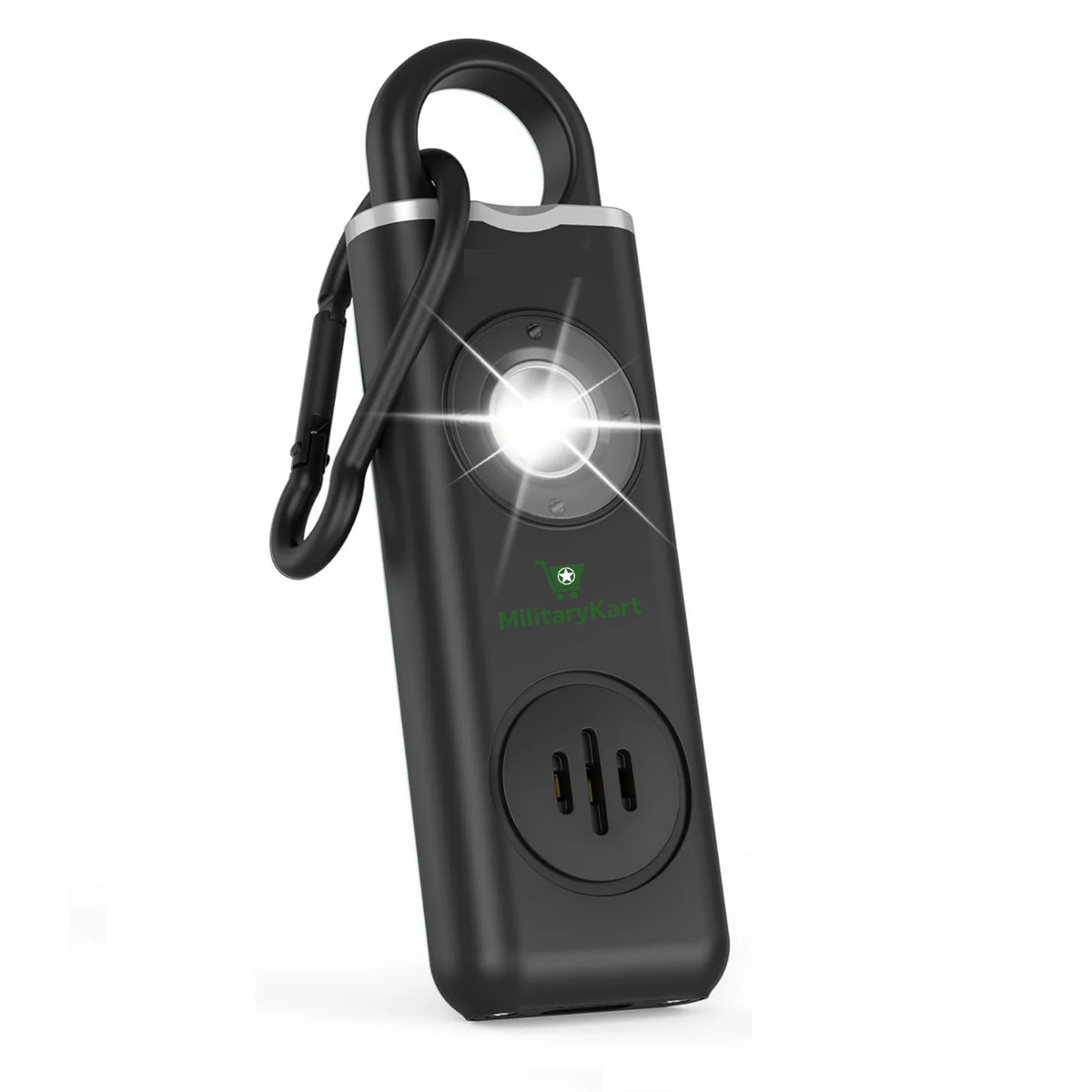 Selbstverteidigungs-Alarm-Schlüsselanhänger – 130dB wiederaufladbarer Personenalarm mit LED-Licht & Karabiner