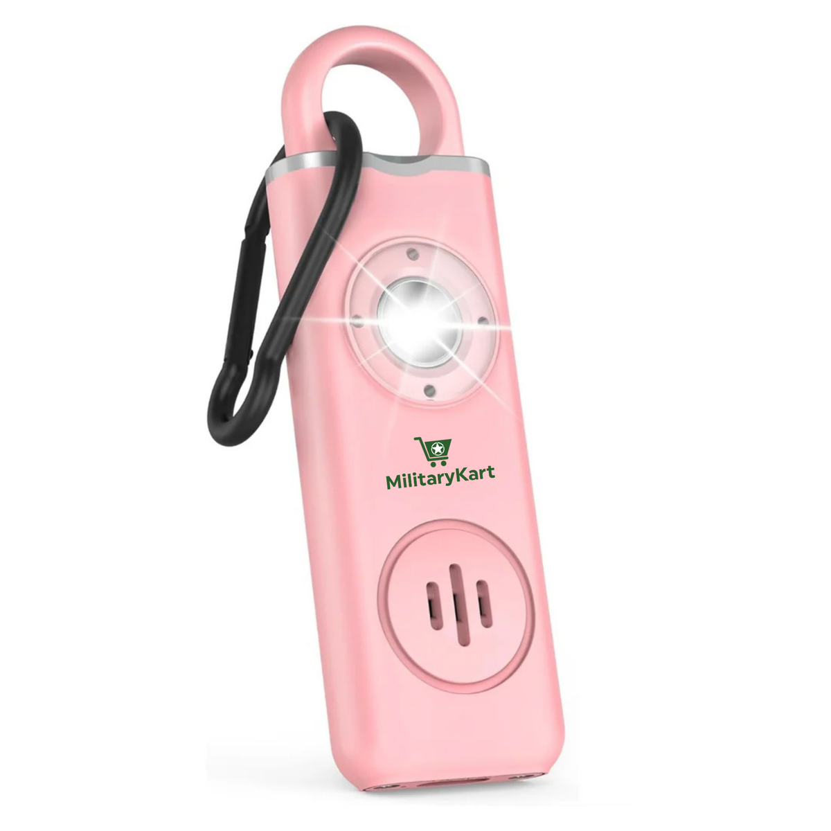 Selbstverteidigungs-Alarm-Schlüsselanhänger – 130dB wiederaufladbarer Personenalarm mit LED-Licht & Karabiner