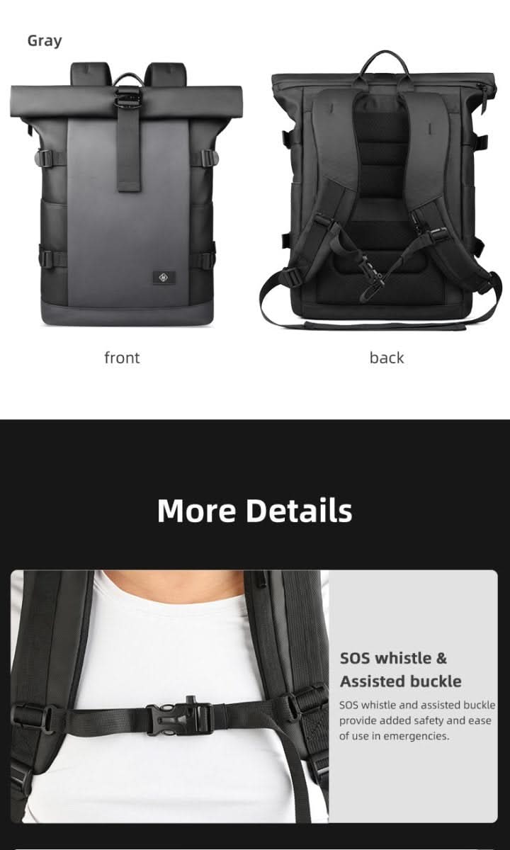 Rebolet | Erweiterbarer Outdoor-Rucksack mit großem Volumen & Laptopfach