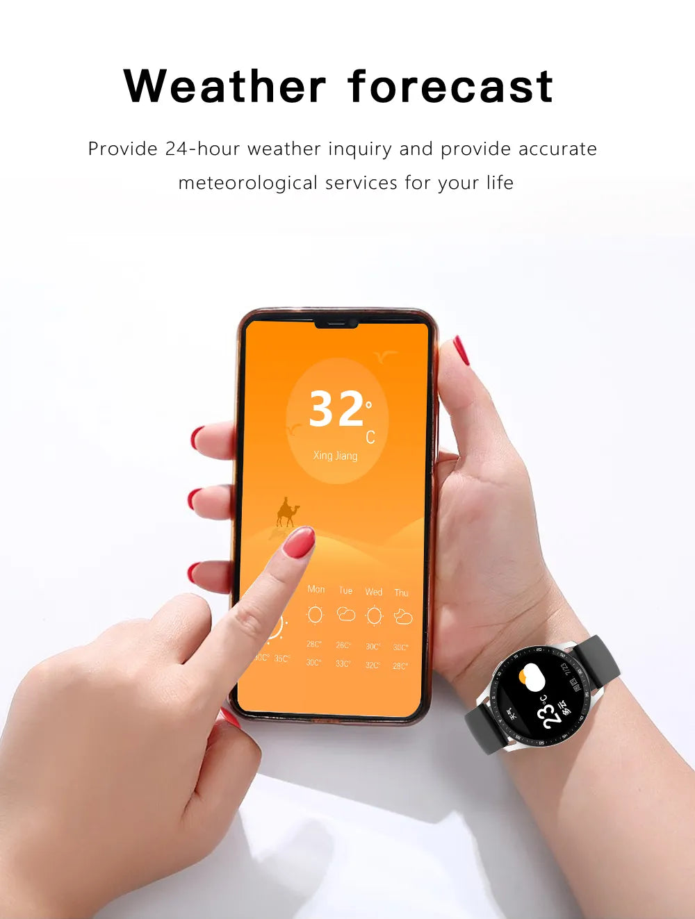 Rebolet | Zwei in Eins Smartwatch mit Bluetooth-Ohrhörern