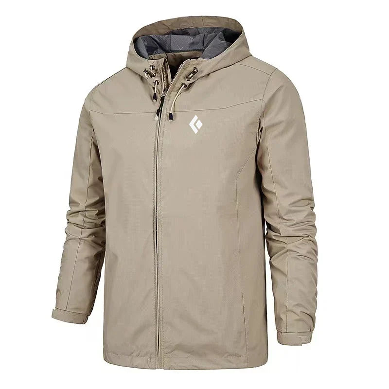 Herren wasserdichte, winddichte Regenjacke mit Kapuze
