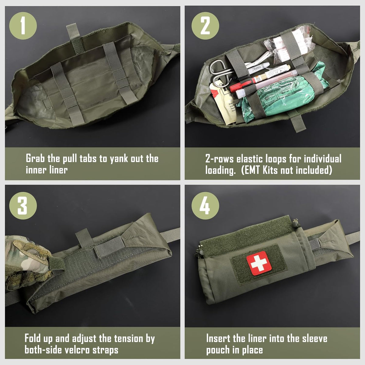 Tactical IFAK Roll-Up EMT Hüfttasche – MOLLE Trauma-Organizer