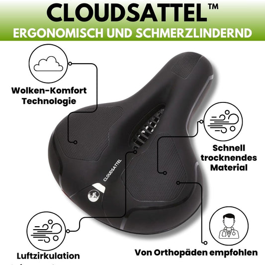 Rebolet | Cloudsattel - orthopädischer schmerzlindernder Radsattel für alle Fahrräder