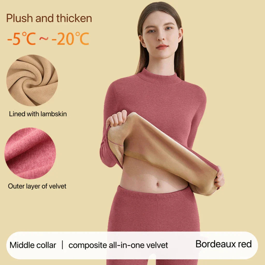 Rebolet | HeatLoom – Damen Thermounterwäsche Set nahtlos & extra dick für Winter