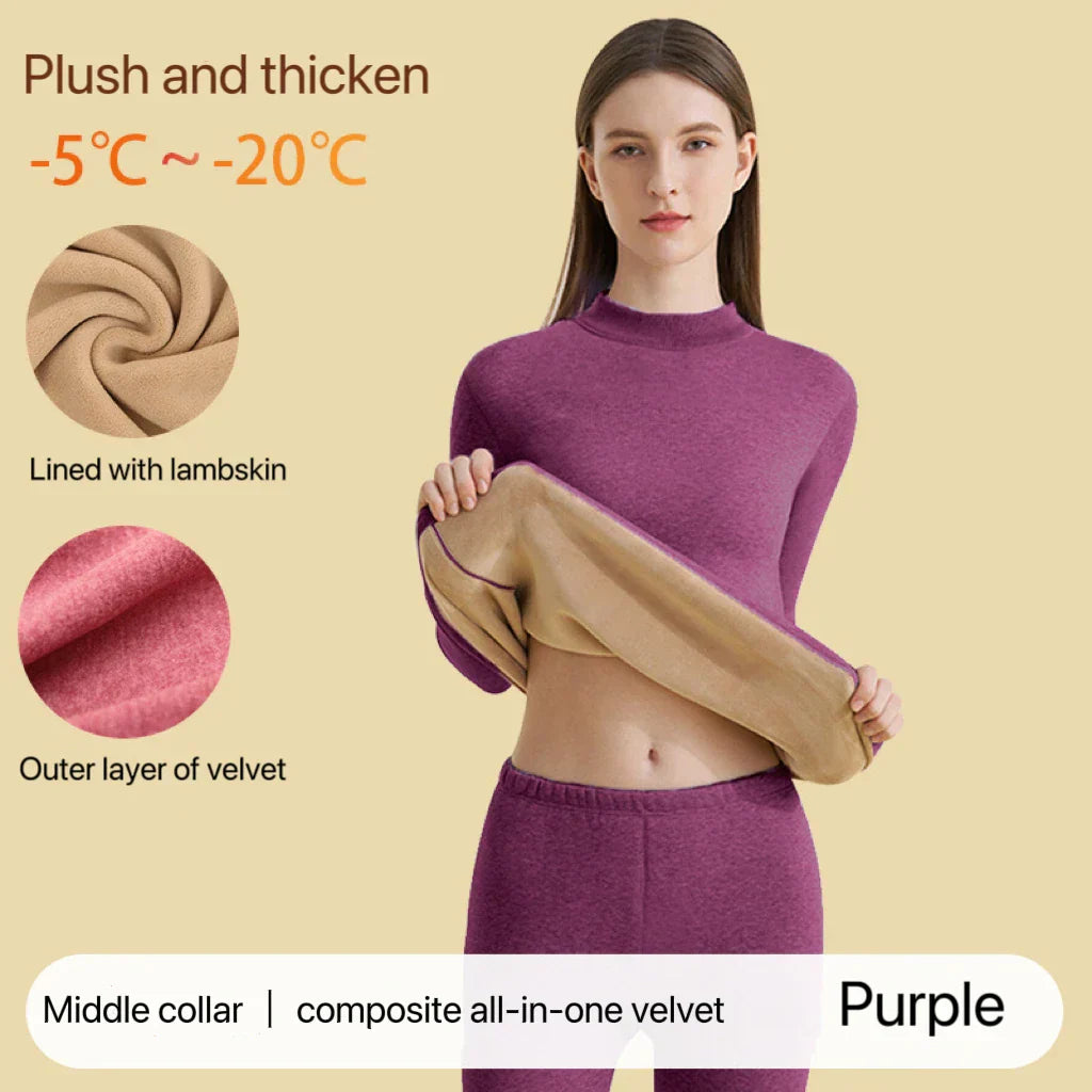Rebolet | HeatLoom – Damen Thermounterwäsche Set nahtlos & extra dick für Winter
