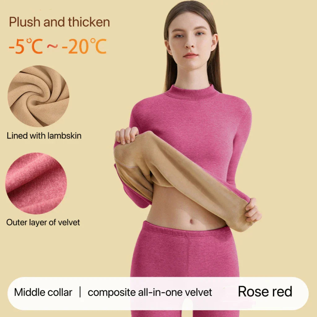 Rebolet | HeatLoom – Damen Thermounterwäsche Set nahtlos & extra dick für Winter