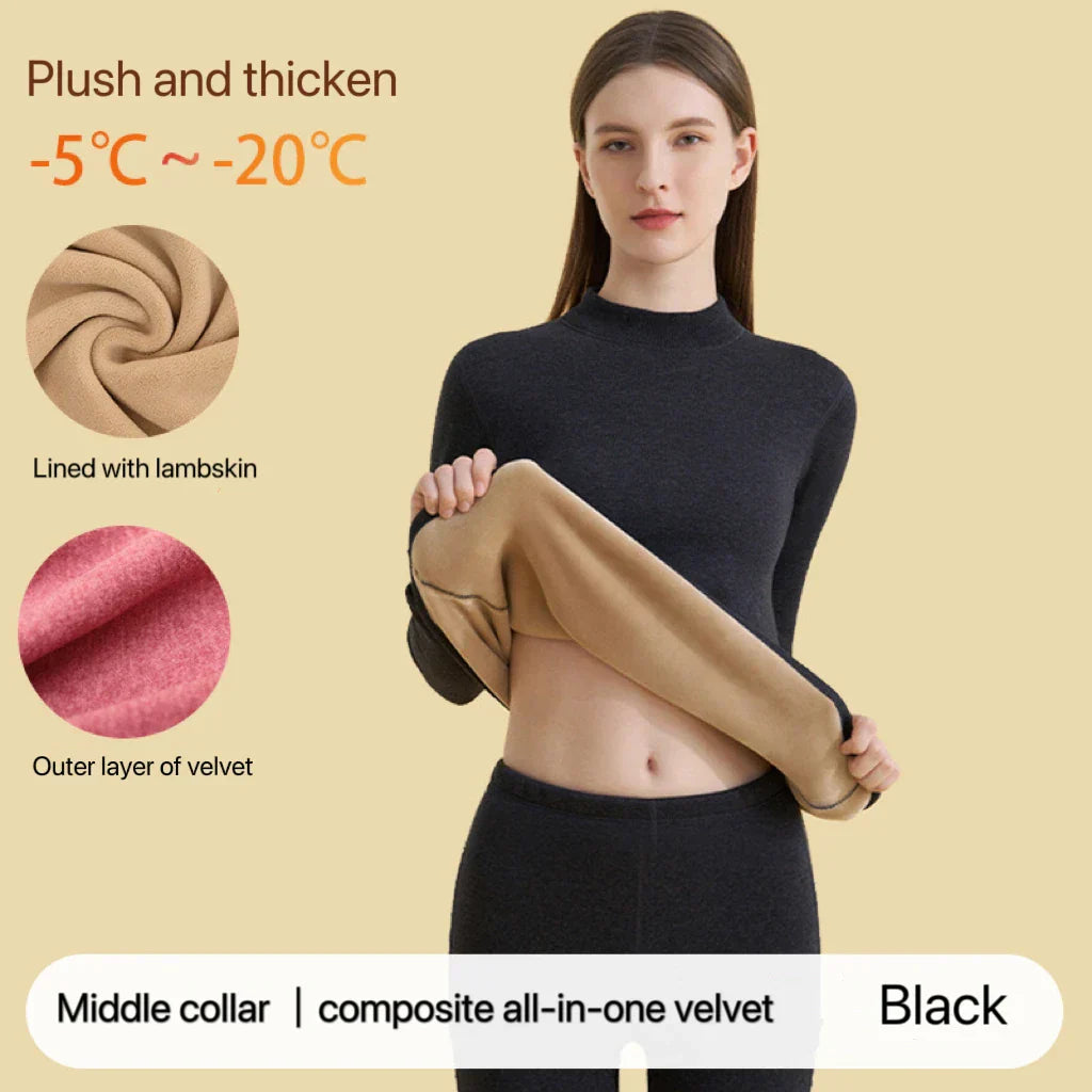 Rebolet | HeatLoom – Damen Thermounterwäsche Set nahtlos & extra dick für Winter