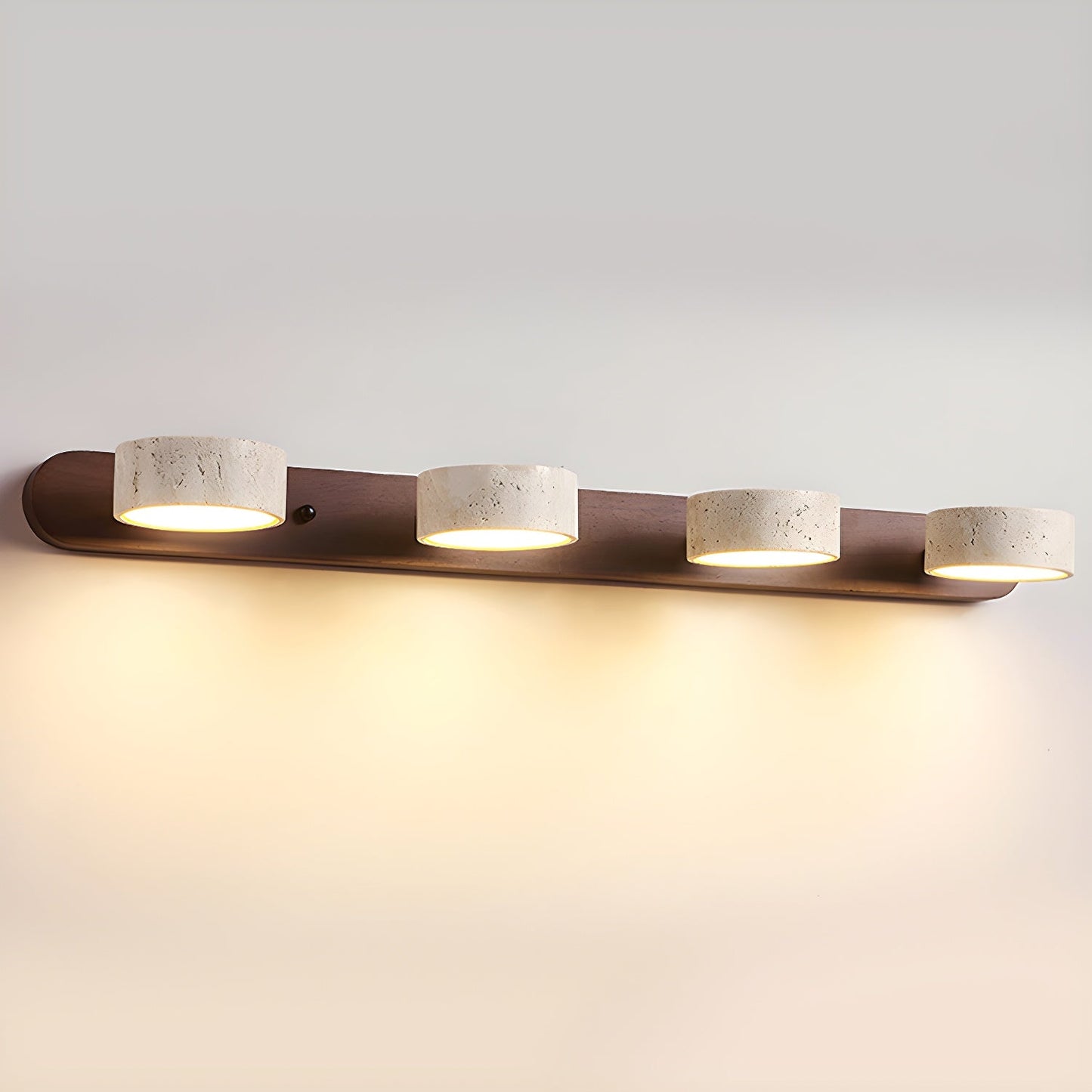 Rebolet | Travero Duo Wandleuchte – Modern, Doppelarm, Travertin-Optik