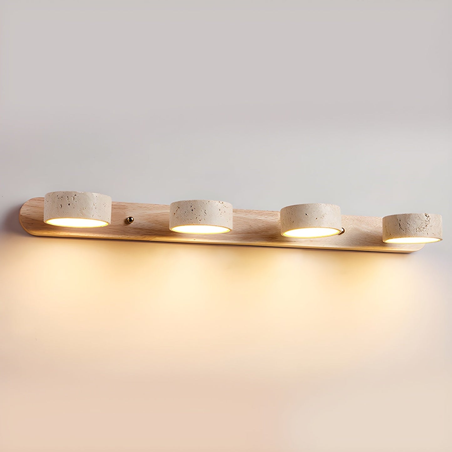 Rebolet | Travero Duo Wandleuchte – Modern, Doppelarm, Travertin-Optik