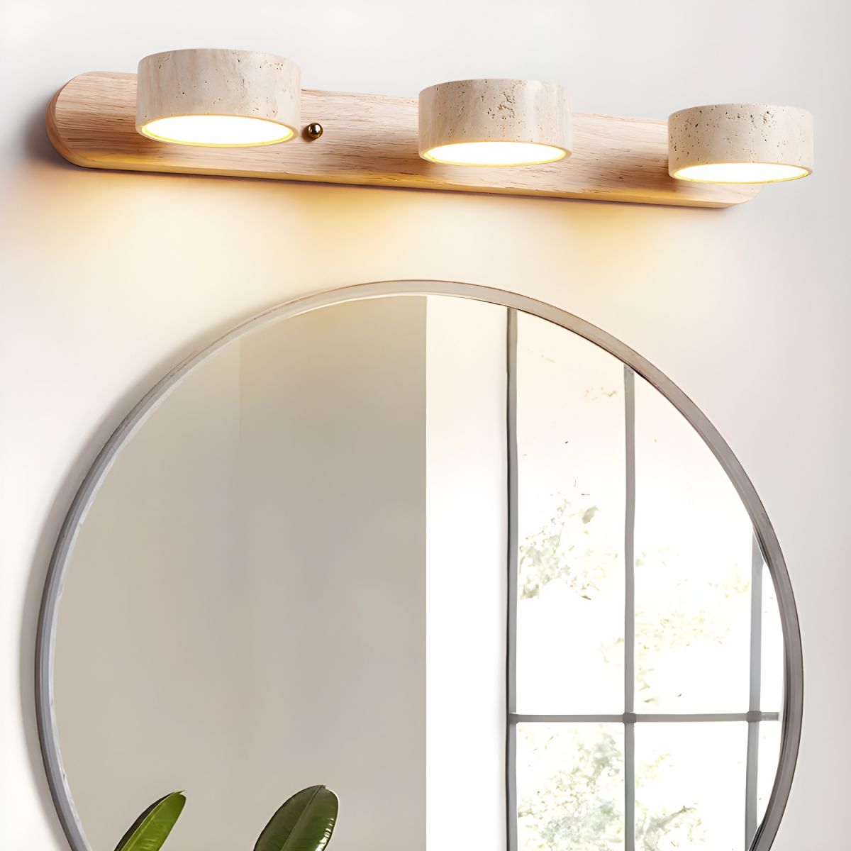 Rebolet | Travero Duo Wandleuchte – Modern, Doppelarm, Travertin-Optik