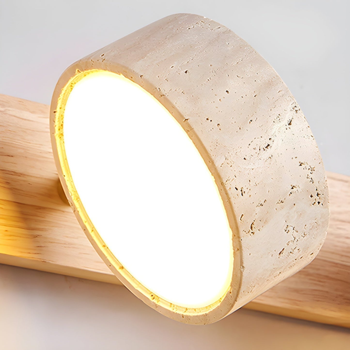 Rebolet | Travero Duo Wandleuchte – Modern, Doppelarm, Travertin-Optik