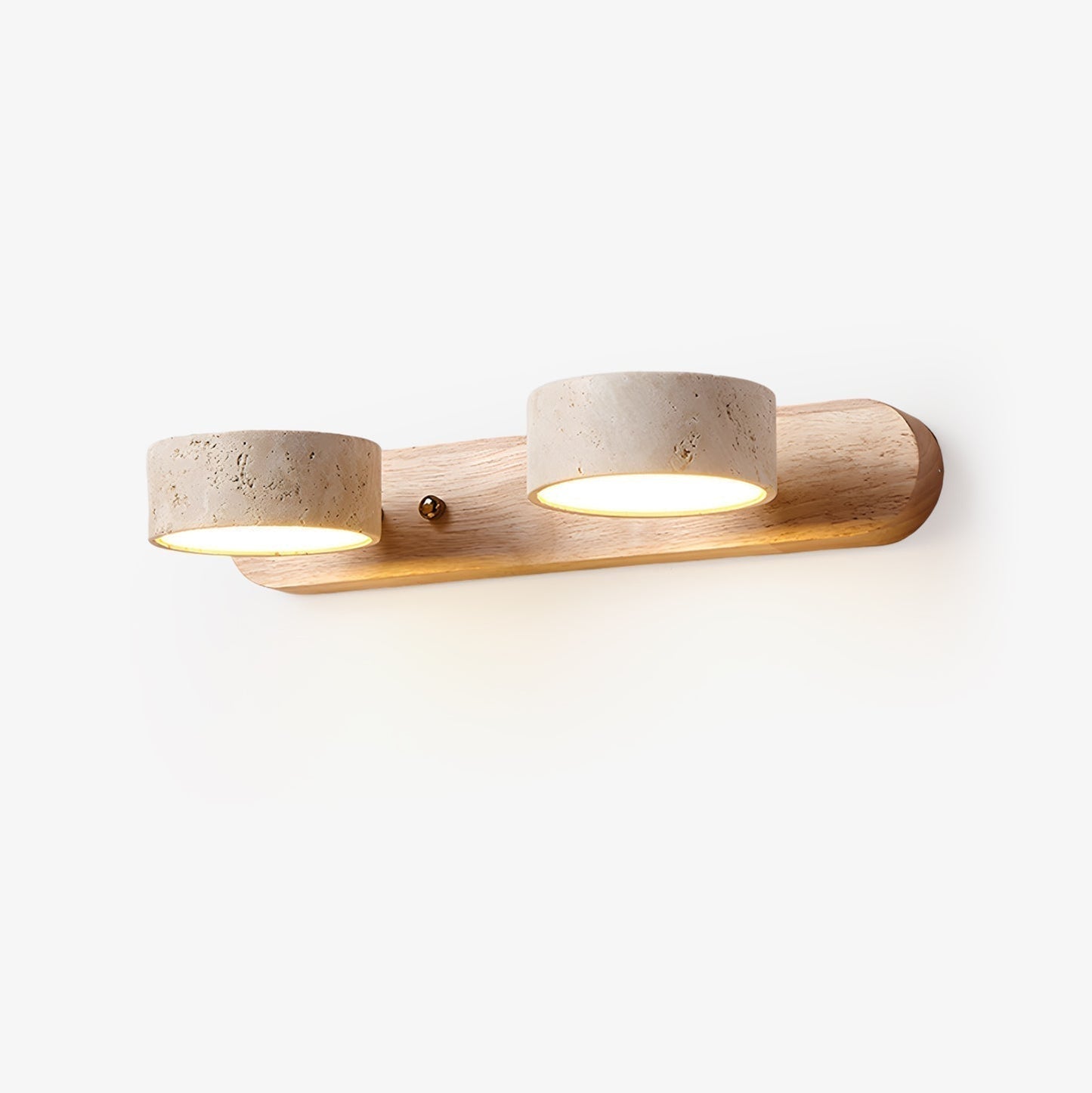 Rebolet | Travero Duo Wandleuchte – Modern, Doppelarm, Travertin-Optik