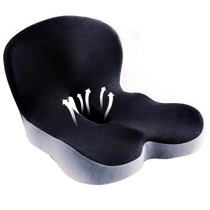 Rebolet | Ergonomisches Sitzkissen mit Lendenstütze für Büro, Auto & Reisen