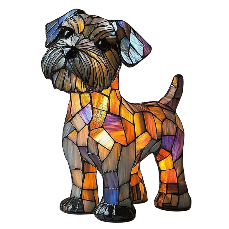 Rebolet | Hundelampe Fido Terrier – Charmante LED Solar Lampe mit Hundemotiv