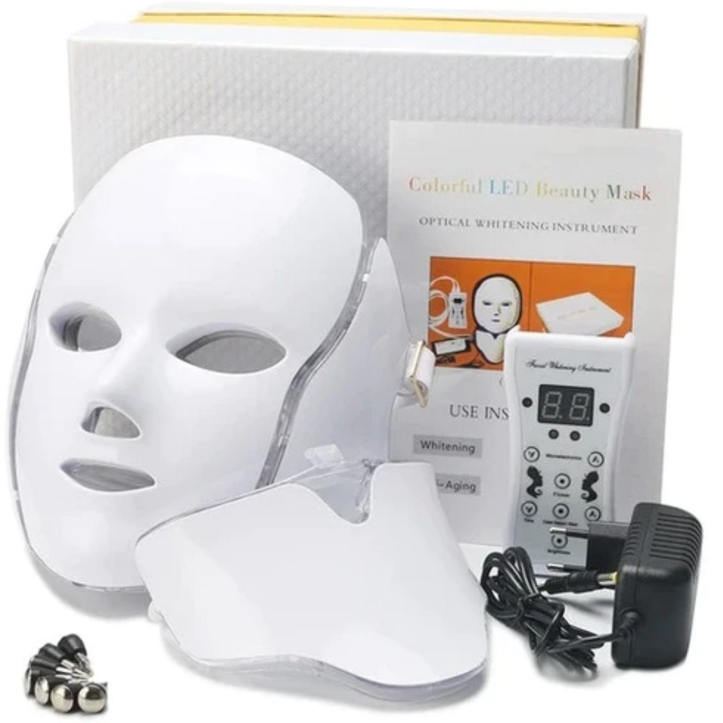 Rebolet | 7 Farben LED Photon Lichttherapie Maske - Gesichts- und Halsbehandlung