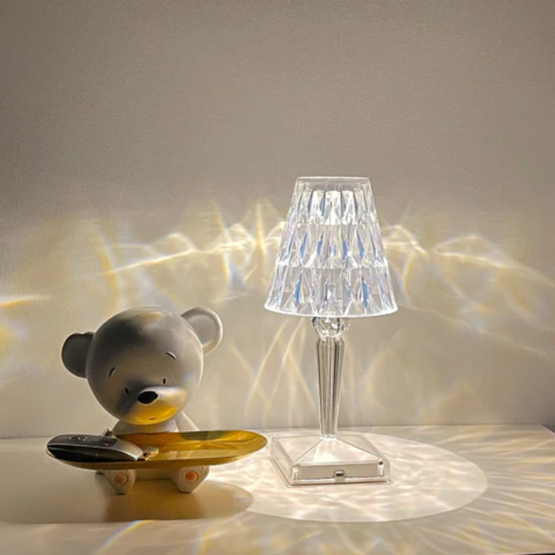 Rebolet | LumiVera – Kristall Tischlampe dekorativ modern warmweiß Licht E27