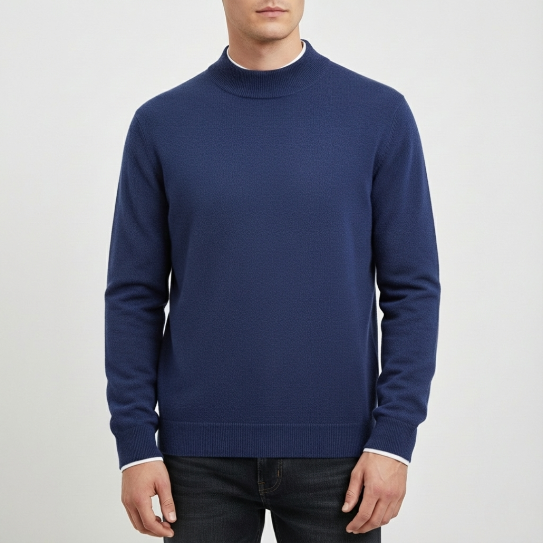 Herren Stehkragen-Pullover