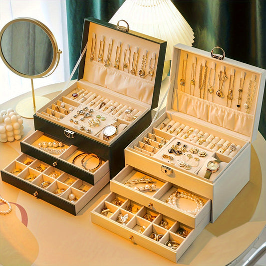 Rebolet | Velvique - Luxus Leder Schmuck Organizer Box