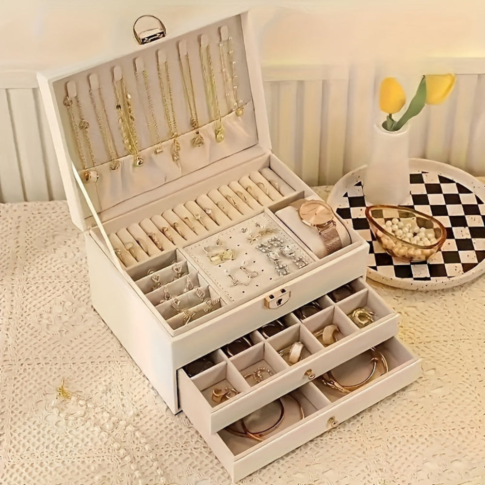 Rebolet | Velvique - Luxus Leder Schmuck Organizer Box