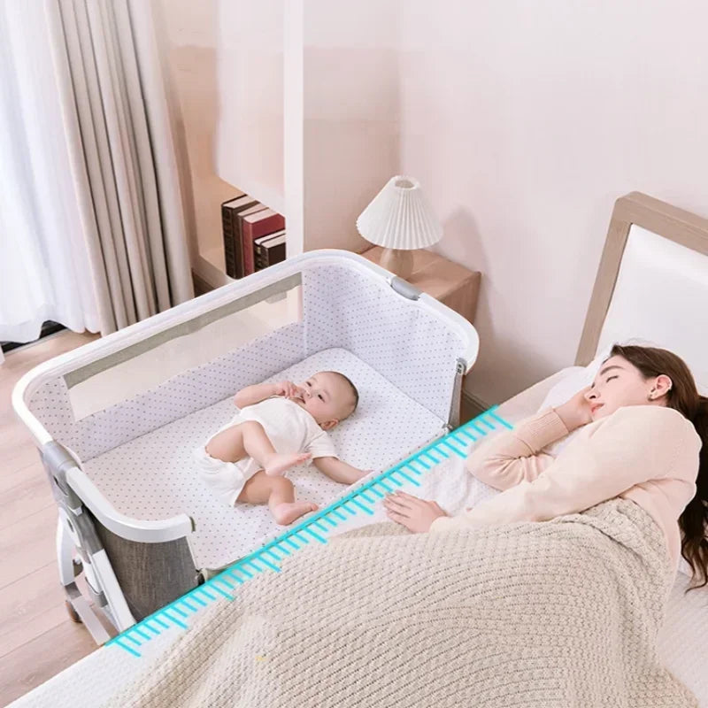 Rebolet | Nuvella – Verstellbares Babybett klappbar & sicher – Zuhause & unterwegs