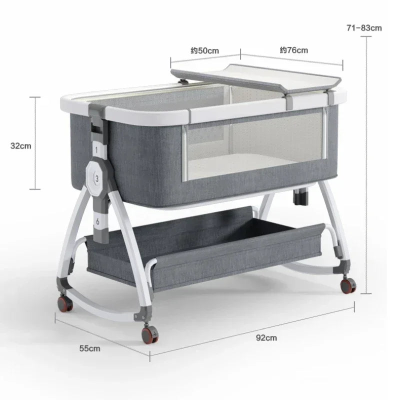 Rebolet | Nuvella – Verstellbares Babybett klappbar & sicher – Zuhause & unterwegs