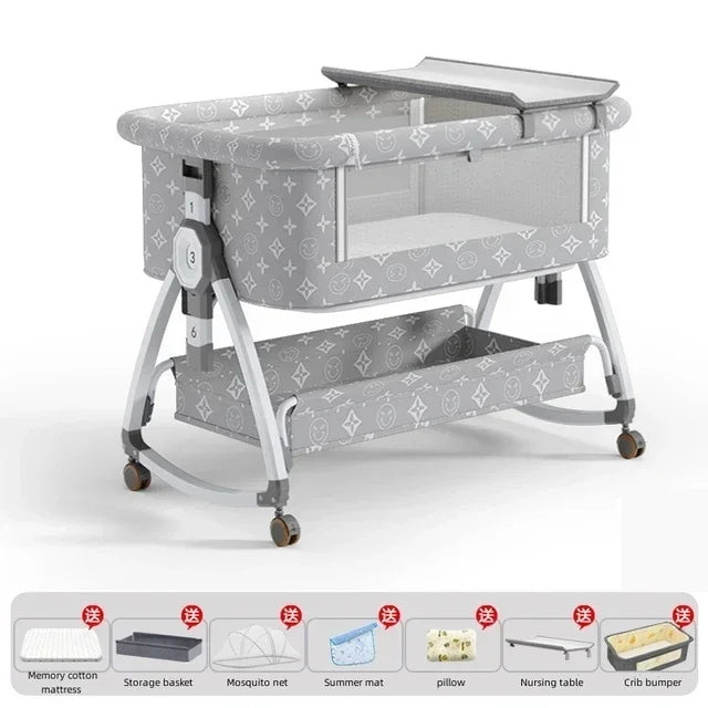 Rebolet | Nuvella – Verstellbares Babybett klappbar & sicher – Zuhause & unterwegs