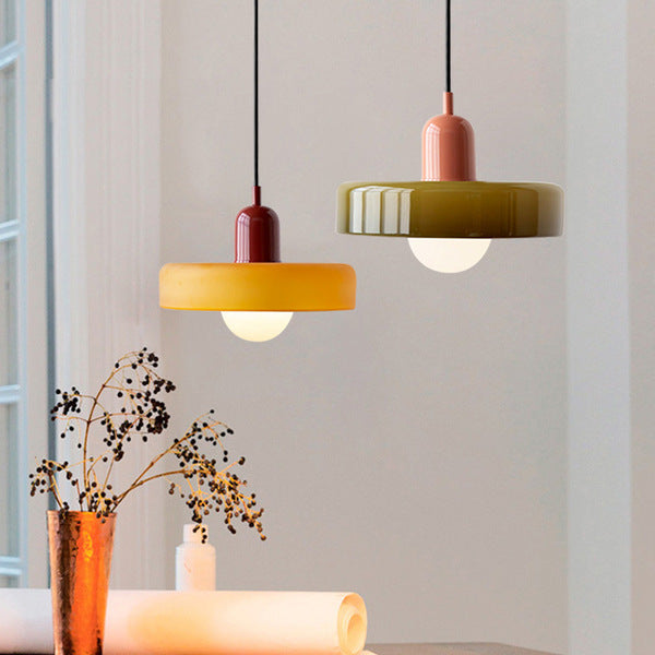 Rebolet | Bauhaus-Pendelleuchte aus farbigem Glas