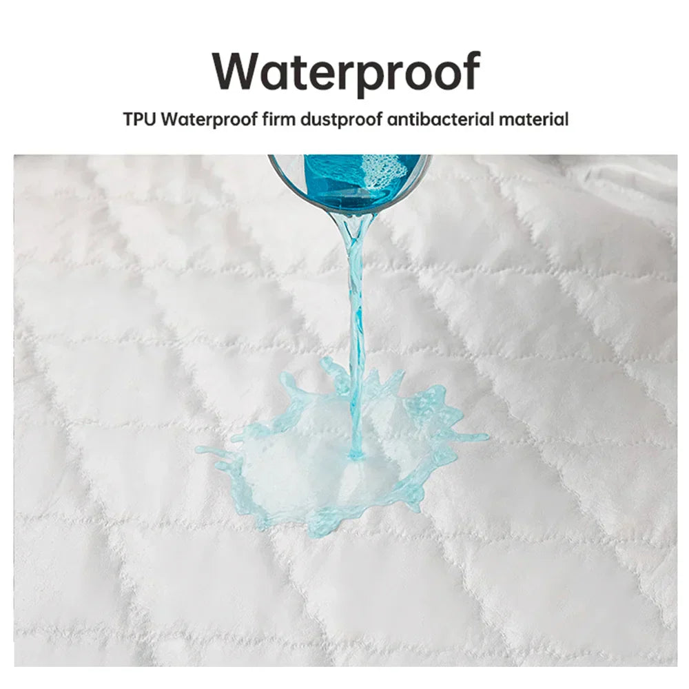 Rebolet | DreamGuard – Wasserdichte Matratzenauflage Grau/Weiß für Einzel & Doppelbetten