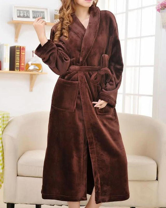 Rebolet | Langer Premium-Fleece-Bademantel für Frauen