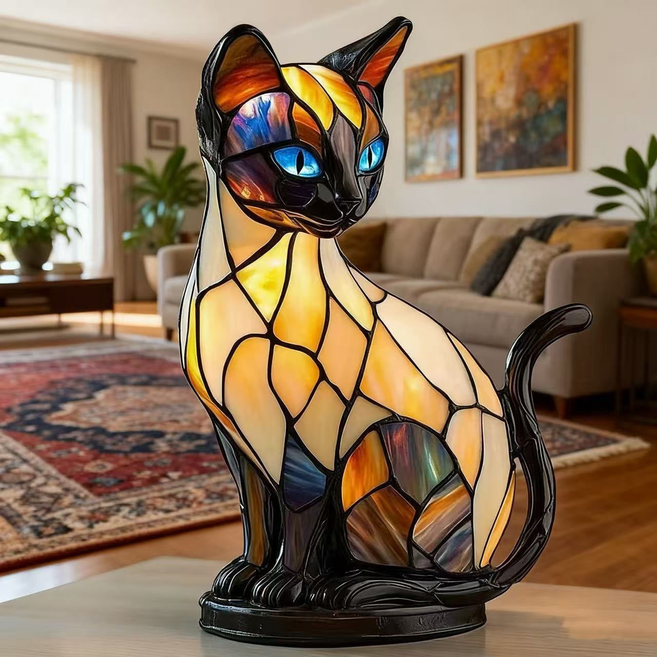 Rebolet | Luna Leuchtkatze – handgefertigte Lampe, die Herzen erstrahlen lässt