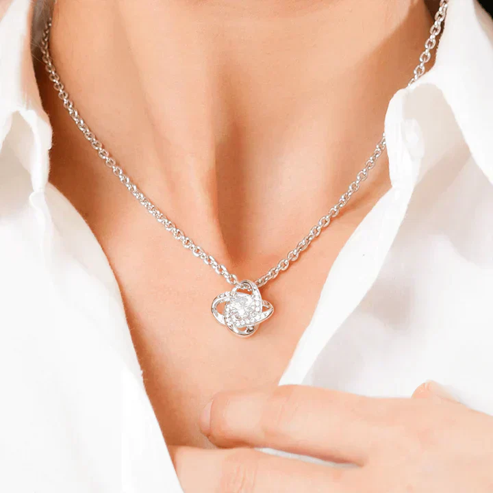 Rebolet | White Gold Necklace - With Real Rose - To My Love
