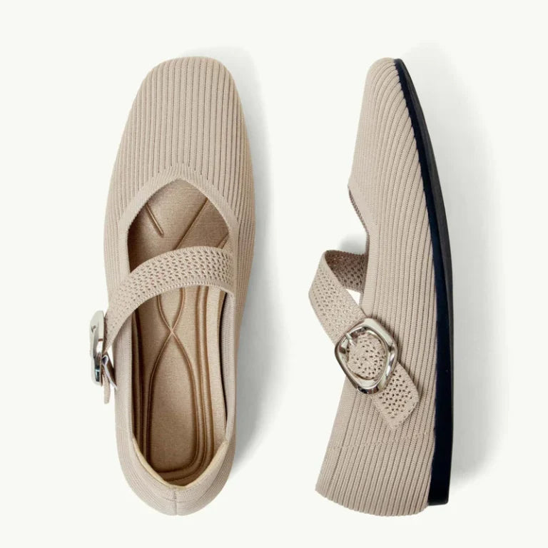 Damen-Mary-Jane-Ballerinas atmungsaktiv