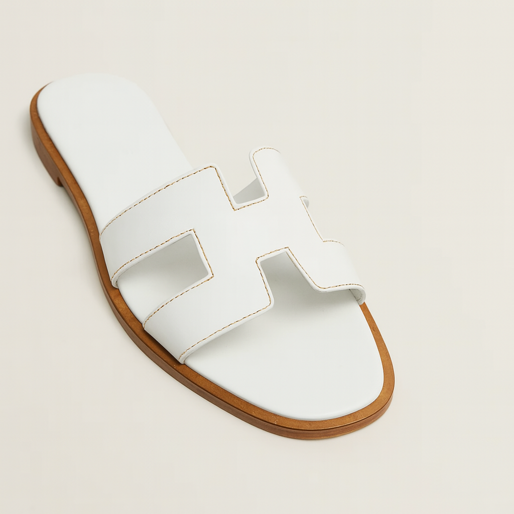 Damen Slip-On Sandalen, flach, bequem, breite Passform