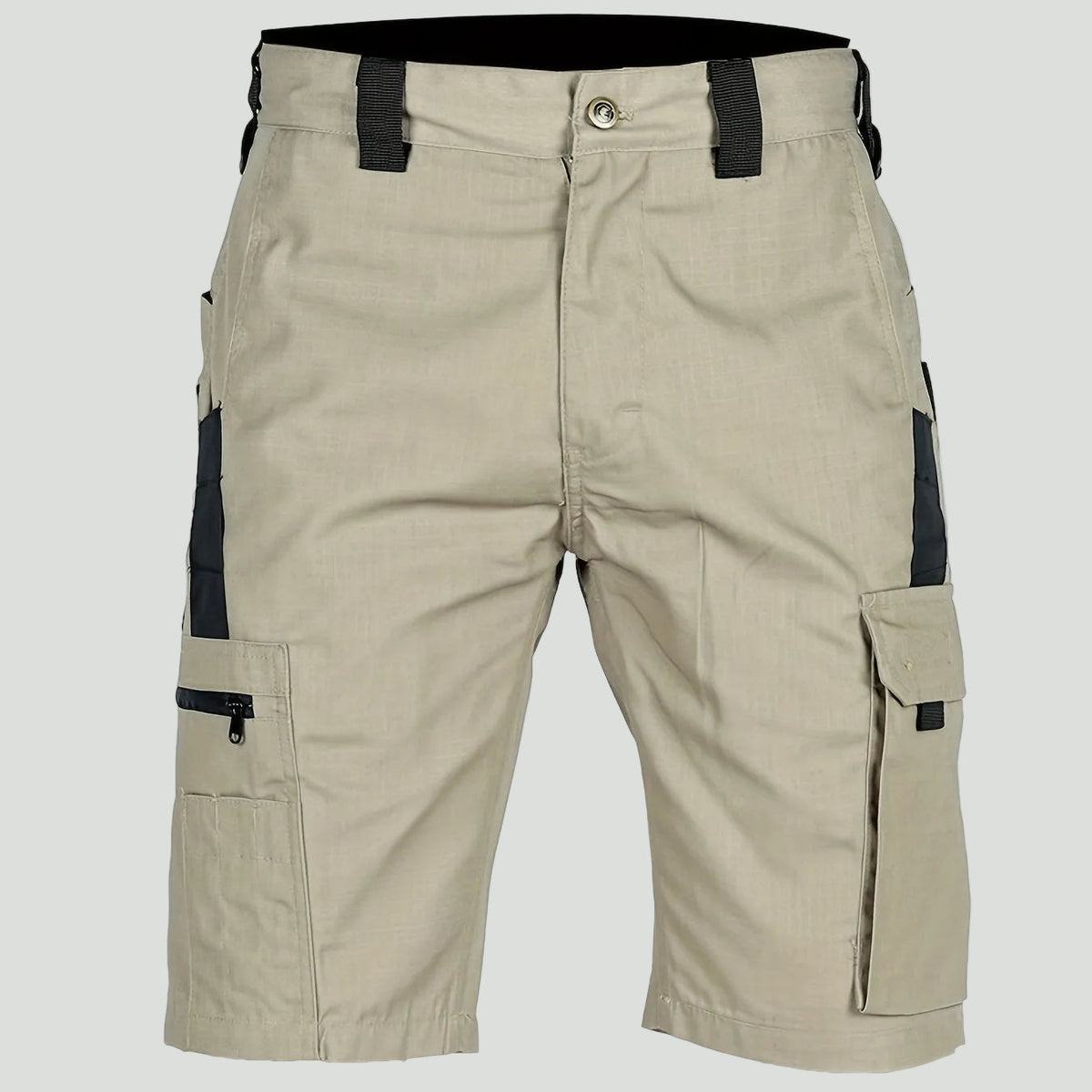 Herren Ripstop-Cargoshorts – Reißverschlusstasche, lang