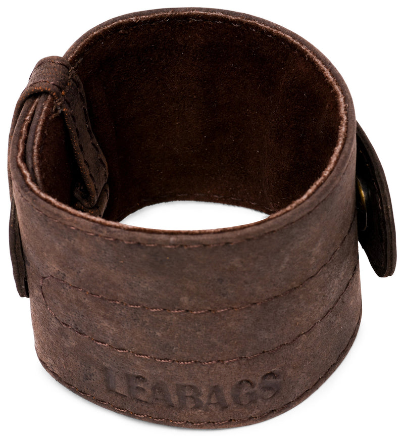 LEABAGS Knoxville Armband aus echtem Büffel-Leder im Vintage Look