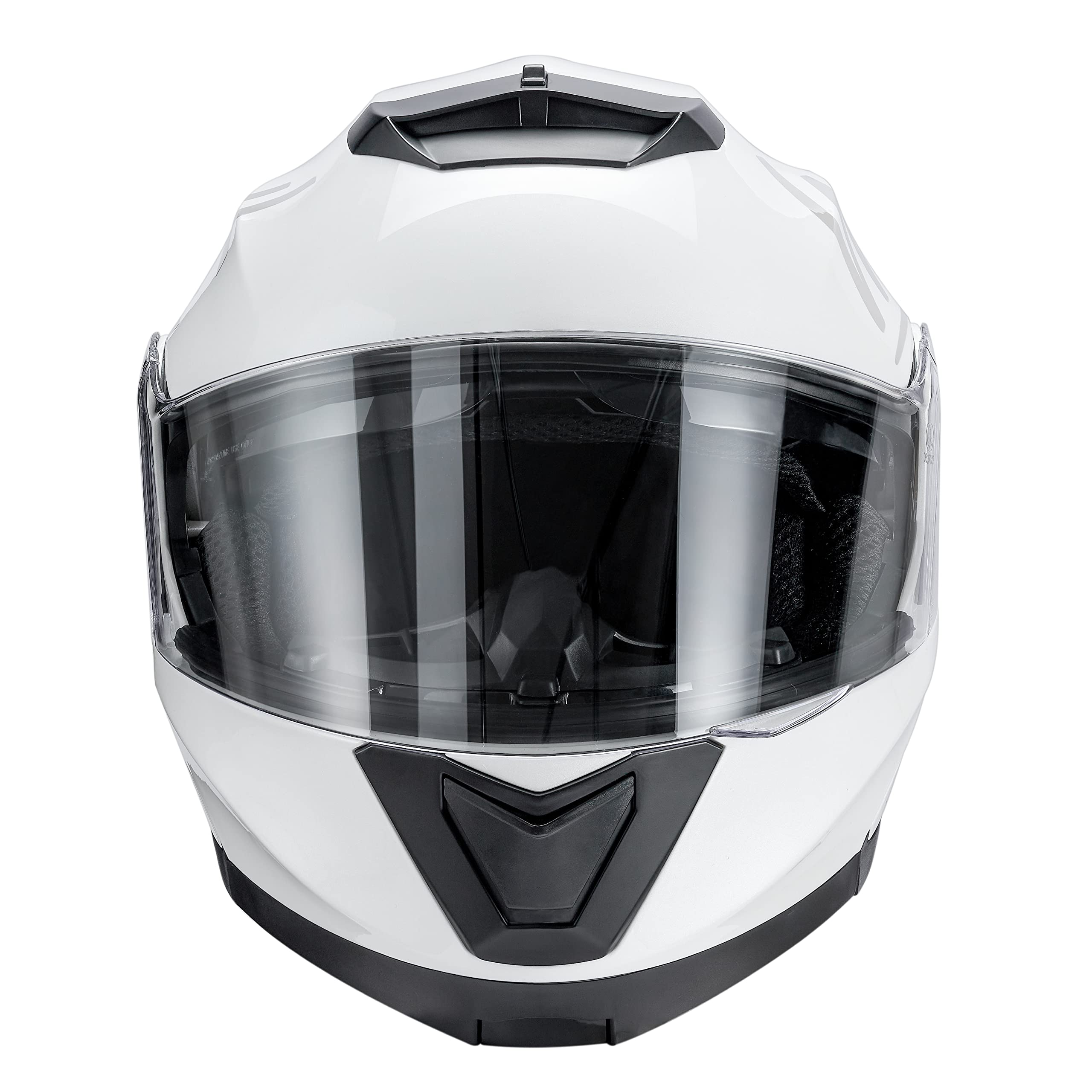 Westt Klapphelm Flip up Motorradhelm Integralhelm Herren Damen mit verstärktem Kinnschutz Chopper Moped Mofa Roller Modular Helm Motorrad mit ECE DOT Zertifizierung, weiß,