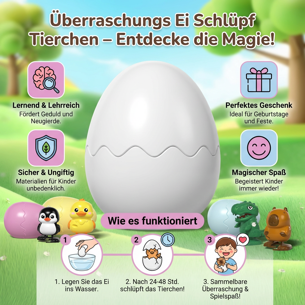 Rebolet | Überraschungs Ei Schlüpf Tierchen Spielzeug