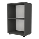 [en.casa] Bücherregal Vara mit Stauraum Wohnzimmerregal 74 x 49 x 30 cm Raumteiler mit 2 Ebenen Standregal Aufbewahrungsregal Anthrazit