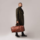 LEABAGS James Leder-Reisetasche I Weekender aus echtem Leder im Vintage Look I Ledertasche I Sporttasche I 60x30x30cm