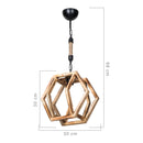 lux.pro Pendelleuchte Cheltenham 1 x E27 Holz Deckenlampe Vintage Wohnzimmerlampe hängend Hängelampe industrial