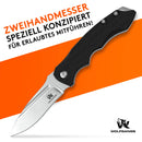 Wolfgangs FEROX Zweihand Klappmesser aus D2 Stahl - Outdoor Survival Messer - inkl. Kydex Taschenmesser mit Gürtelclip