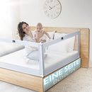 Kids Supply Bettgitter [150-200x80 cm]- Sicheres & höhenverstellbares Bettschutzgitter [70-90 cm]- Rausfallschutz Bett für Kinder Bett & Elternbett [eine Seite]