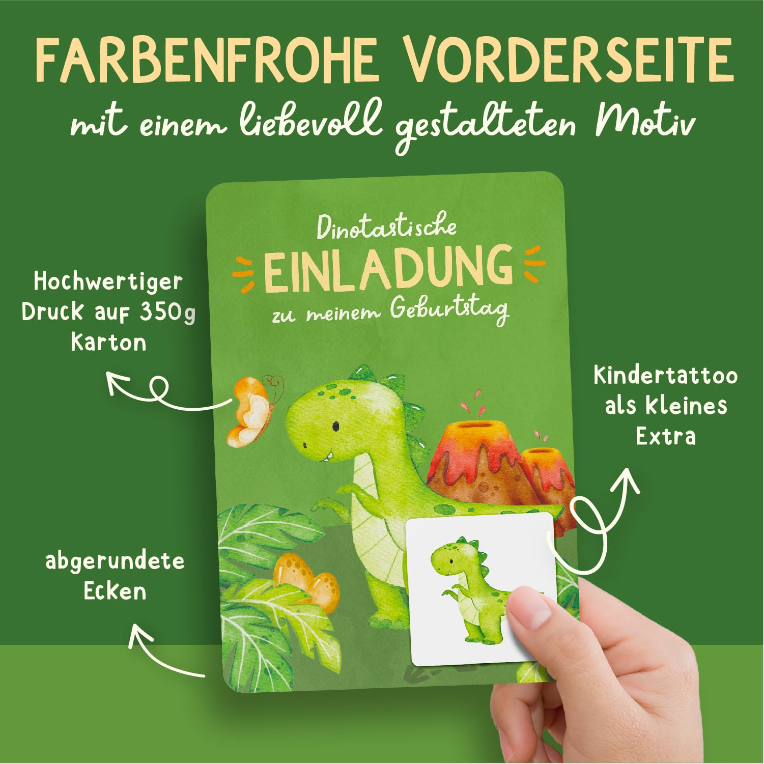 Famifidus 12x Einladungskarten Kindergeburtstag mit Kindertattoos I Einladungskarten Geburtstag in verschiedenen Motiven I Einladungskarten Kindergeburtstag Mädchen & Jungen (Einhörner)